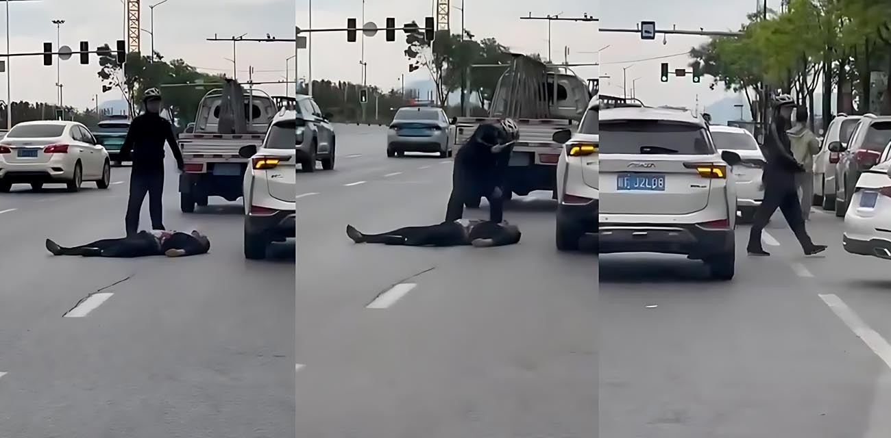 辽宁辽阳万达门口惊现血案 外卖骑手与私家车司机口角 外卖员持刀杀狂砍太残忍！ - 社会奇闻