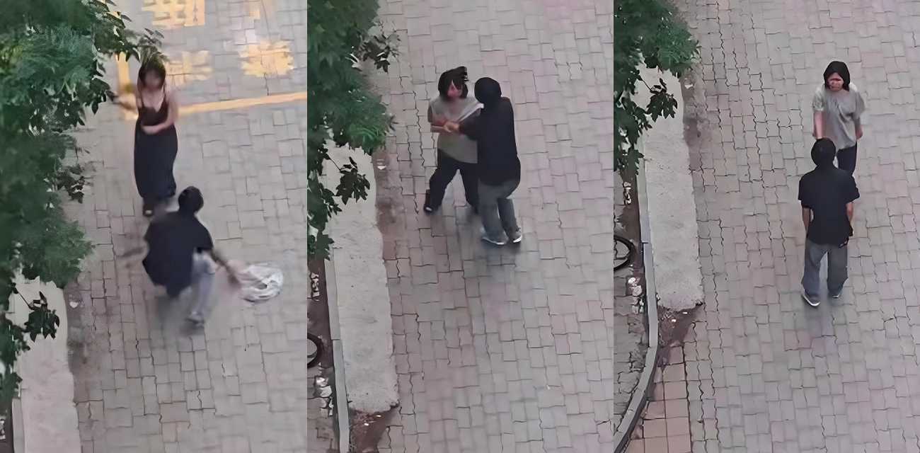 校园宿舍楼下猎奇一幕 情侣吵架惊现脱衣戏码 众人围观场面失控 - 校园春色