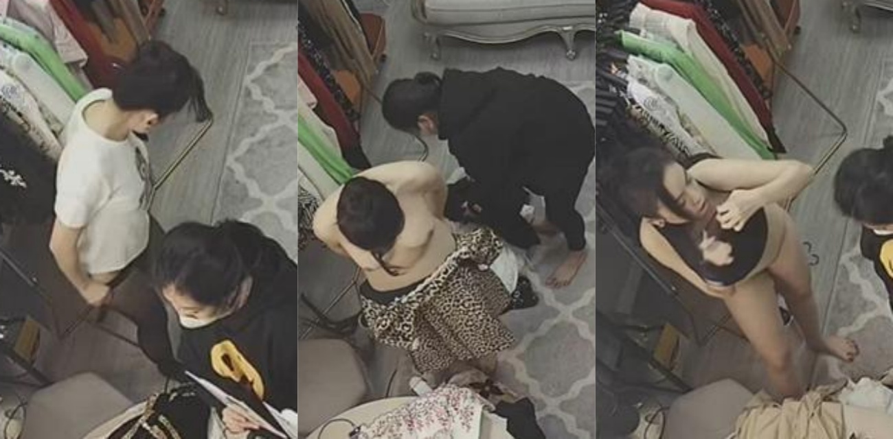 高档服装店试衣间偷拍流出 富姐大奶身材火辣换装 私密视频画面曝光引网友热议